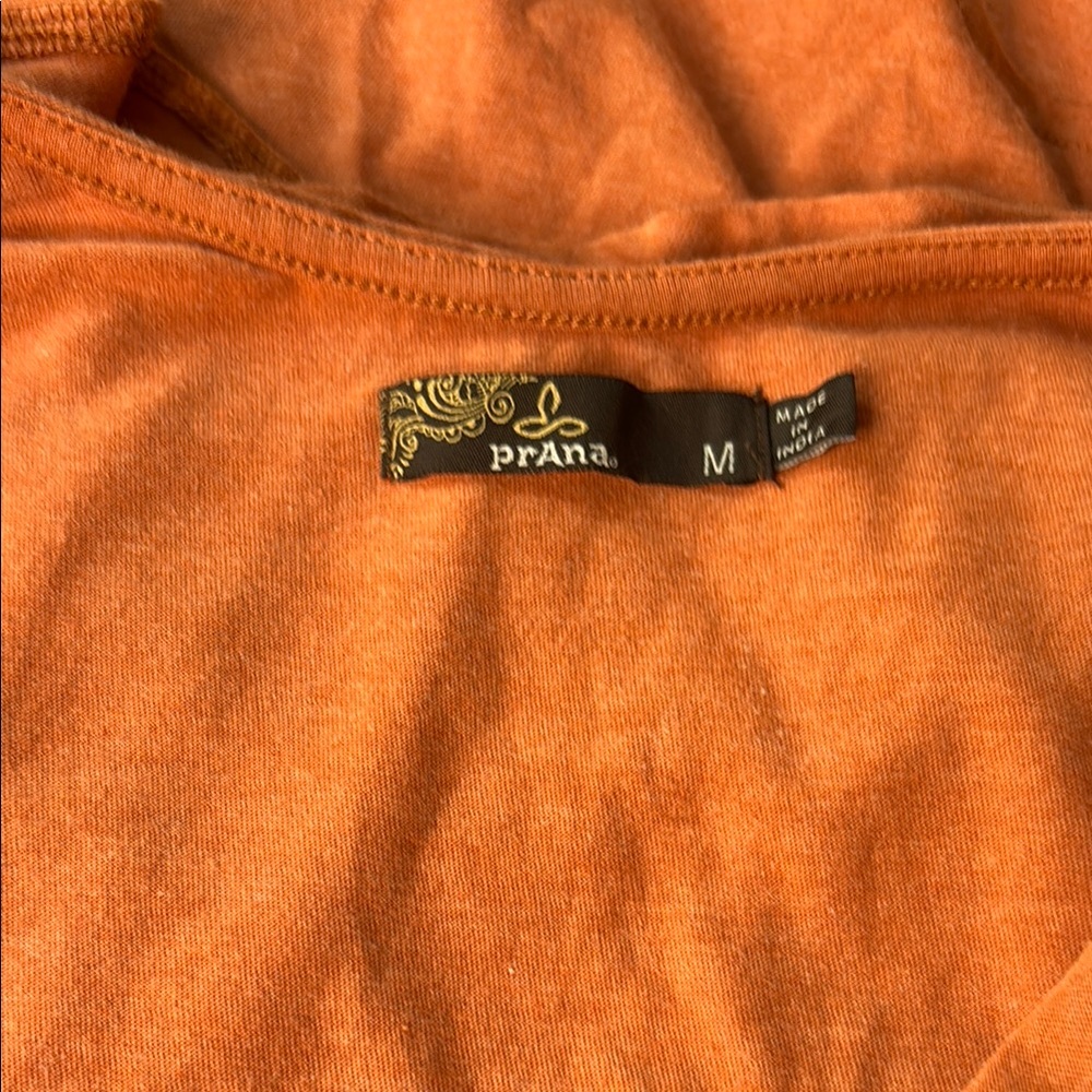 Prana Orange Sheath Midi Dress Scoop Neck Sleeveless - Picture 3 of 3